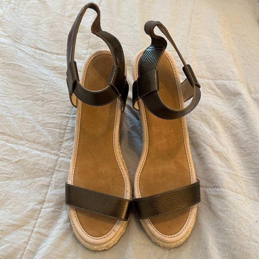 Tommy Bahama wedge heels; never worn outside!